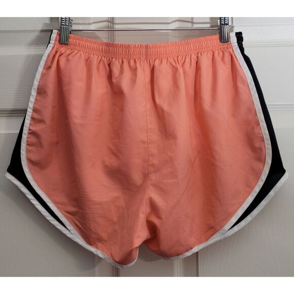 Nike Dri-Fit Women's Size M Salmon Black White Lined Drawstring‎ Running Shorts - Picture 2 of 10